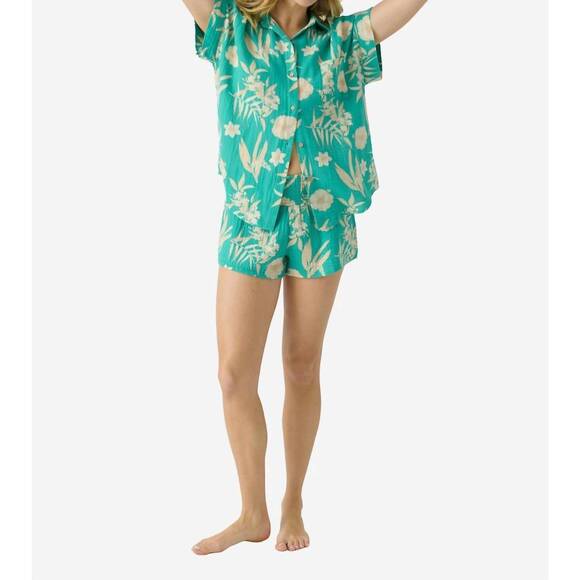 NEW PJ SALVAGE tahitian tropics short sleeve and pant set in sea green - Picture 2 of 8
